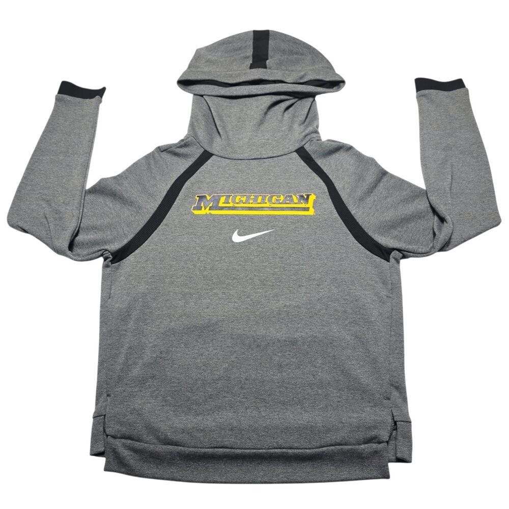 Nike Michigan Wolverines Gray Dri-Fit Women's Size XS Hoodie Sweatshirt NCAA